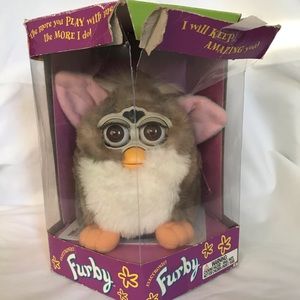 Furby 1999 multi color brown eyes white tummy⬇️💰